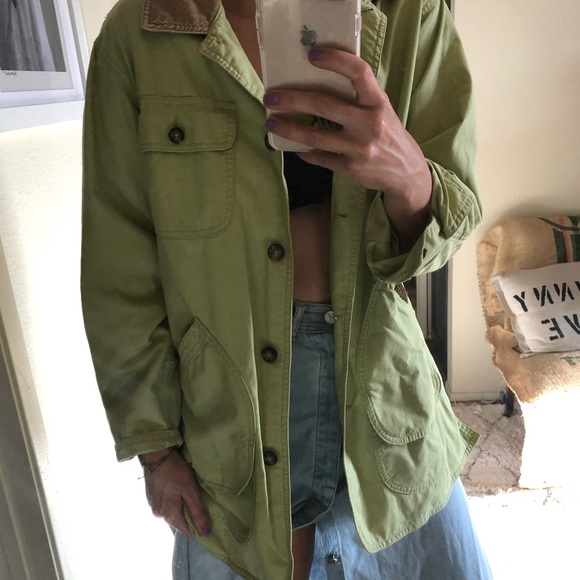 RARE Vintage LL bean lime green camping jacket - Picture 2 of 5